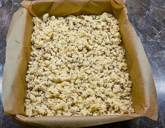 Place dough into the pan