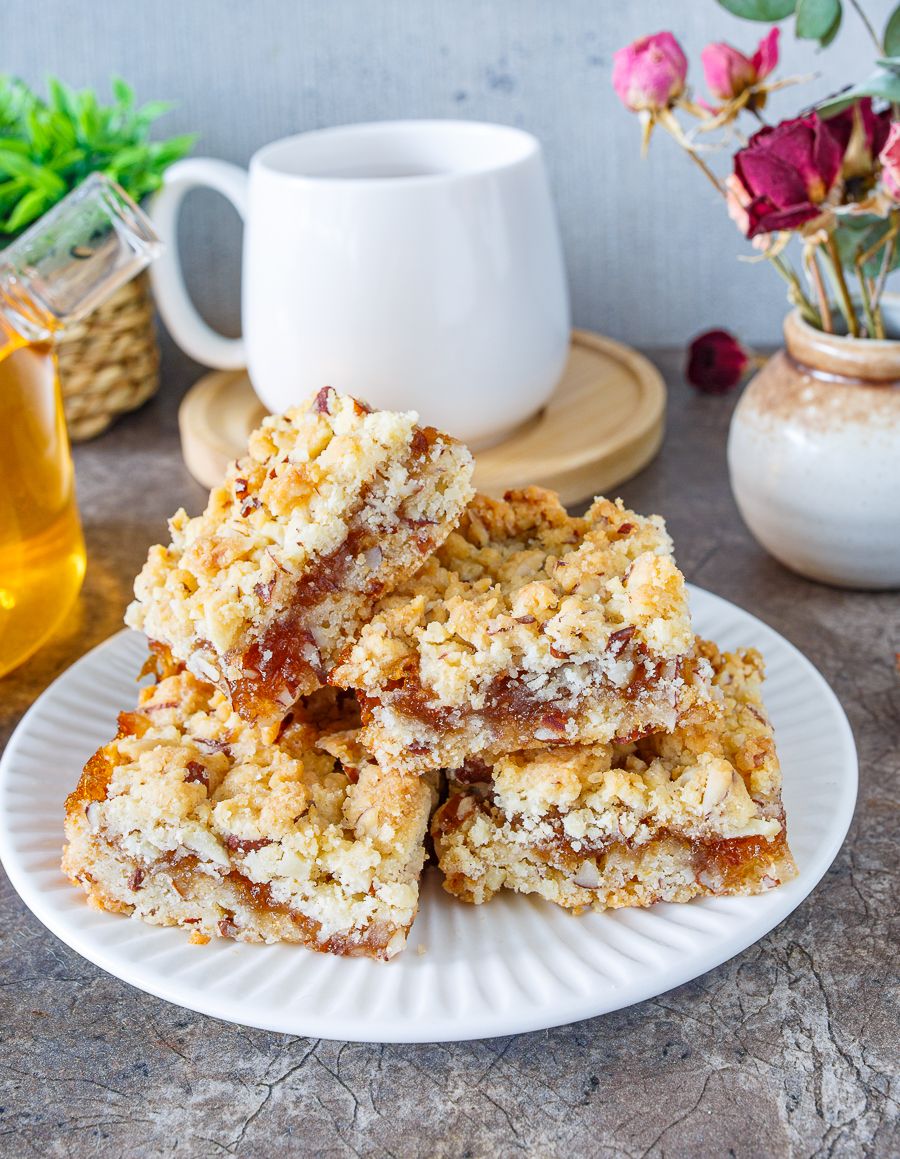 Crispy Jam and Almond Bars