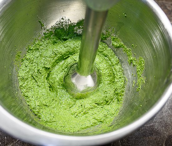 Make the spinach sponge
