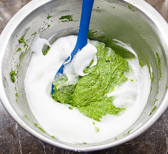 Make the spinach sponge