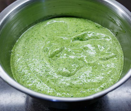 Make the spinach sponge