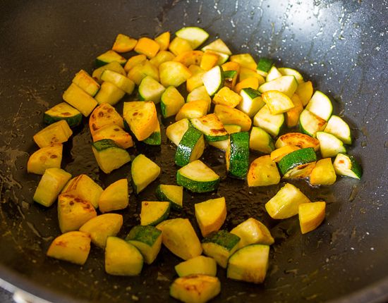 Sauté the zucchini