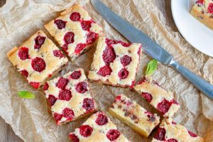Raspberry Chocolate Blondies