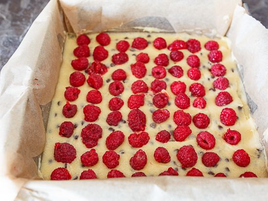 Add the raspberries