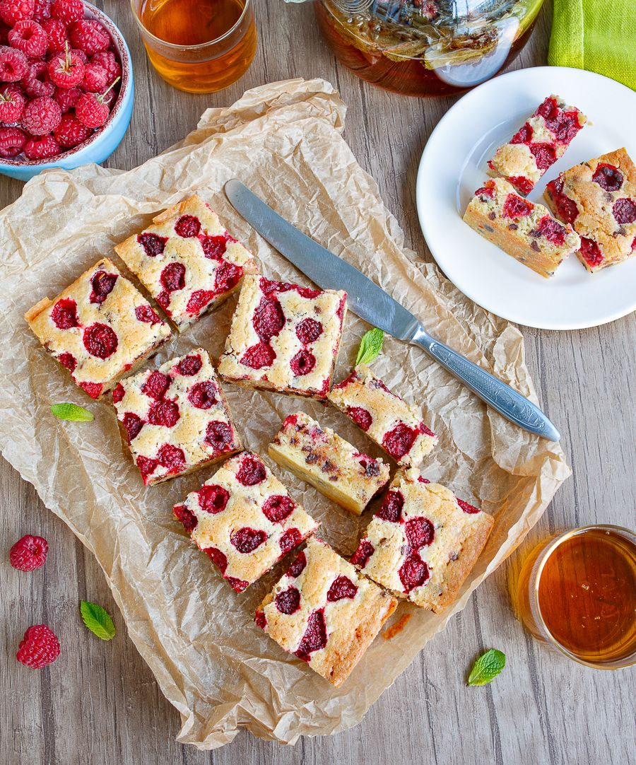 Raspberry Chocolate Blondies