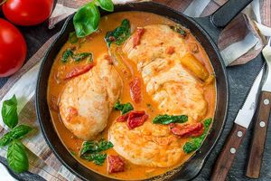 Creamy Tomato and Spinach Chicken