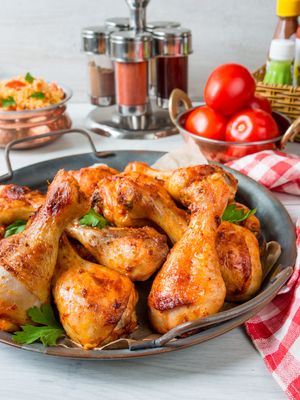 Baked Chicken Drumsticks with Harissa