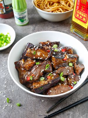 Chinese-style Beef with Eggplant