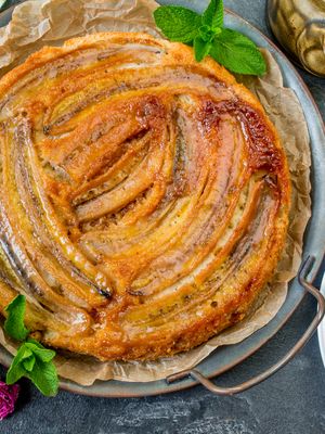 Caramel Banana Upside-Down Cake